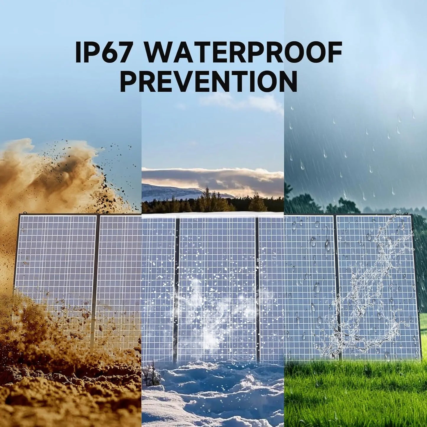 ALLPOWERS SP037 400W Portable Solar Panel,Foldable and Storage,Ip67 Waterproof,Suitable for Off-Grid Rvs,Camping,And Plug-And-Play Use,With Stand