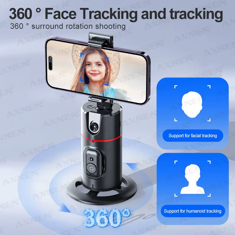 2026 New 360 Rotation Follow-Up Gimbal Stabilizer Monopod Desktop Tracking Gimbal with Remote for Live Photography