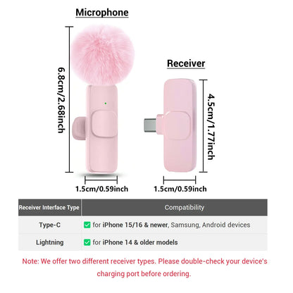 Professional Wireless Lavalier Microphone, USB Rechargeable Plug-And-Play Lapel Mic for Mobile Video Recording, Teaching, Interviews & Podcasts #GLOBAL PICKS