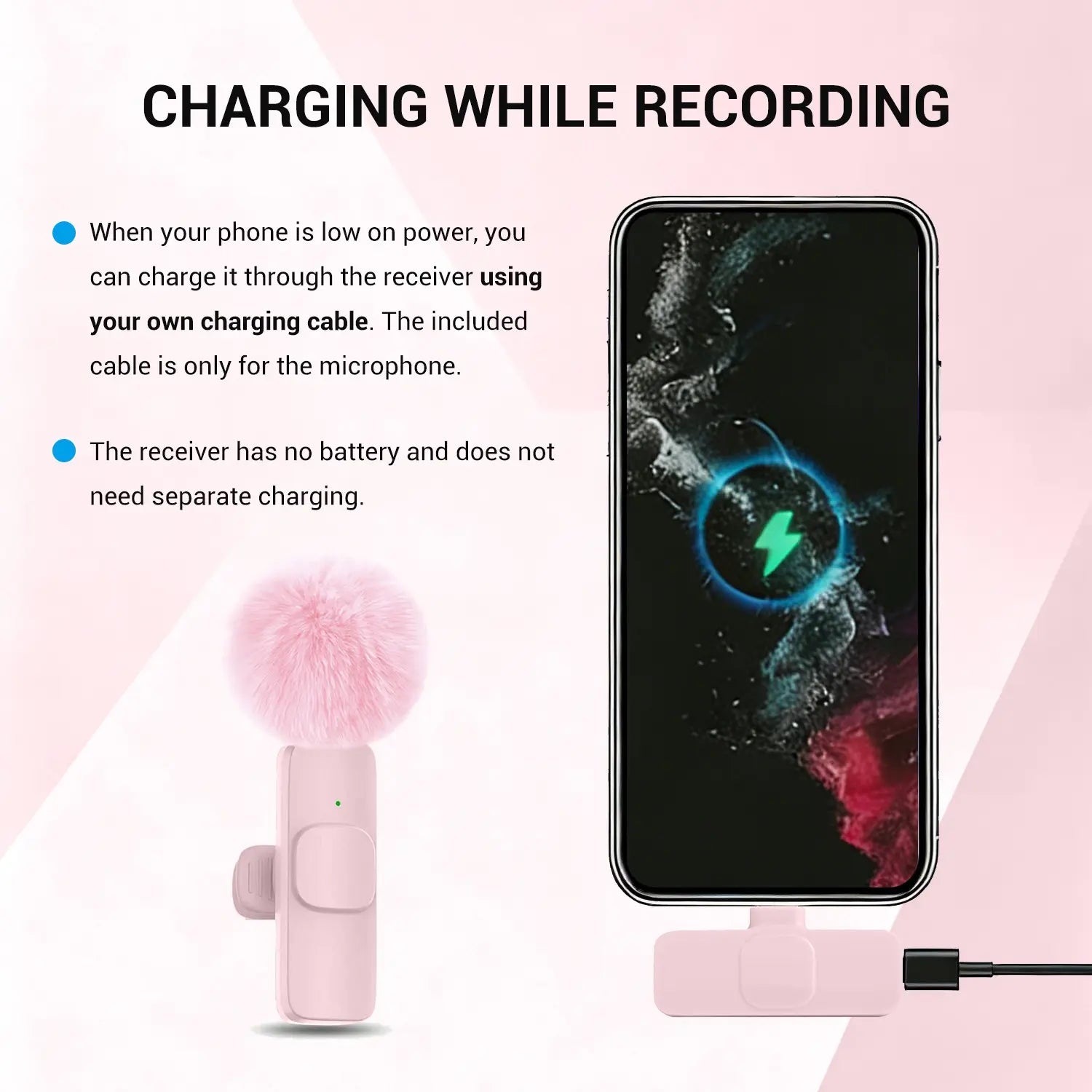 Professional Wireless Lavalier Microphone, USB Rechargeable Plug-And-Play Lapel Mic for Mobile Video Recording, Teaching, Interviews & Podcasts #GLOBAL PICKS