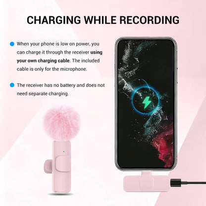 Professional Wireless Lavalier Microphone, USB Rechargeable Plug-And-Play Lapel Mic for Mobile Video Recording, Teaching, Interviews & Podcasts #GLOBAL PICKS