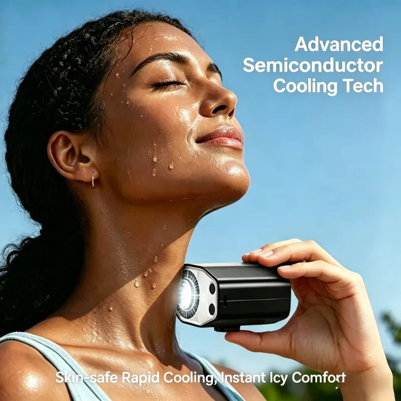 JOYTUTUS Semiconductor Cooling Clip-On Fan - Portable Clip Fan, Car Accessories, 360° Rotatable, 100-Speed Adjustable, USB Rechargeable, 3000Mah 20Hr Battery, LED Display, Cool Tech Gadget, Cars Accessories