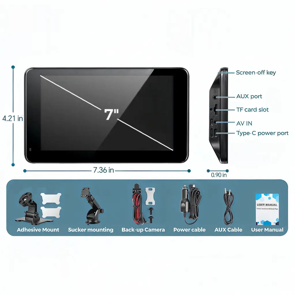 【PASLDA】2026 Upgraded Wireless Carplay Screen for Andriod & Iphone : the Ultimate Portable Car Play Adapter for Seamless In-Car Entertainment Car Media Player Car Monitor