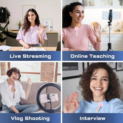 Professional Wireless Lavalier Microphone, USB Rechargeable Plug-And-Play Lapel Mic for Mobile Video Recording, Teaching, Interviews & Podcasts #GLOBAL PICKS